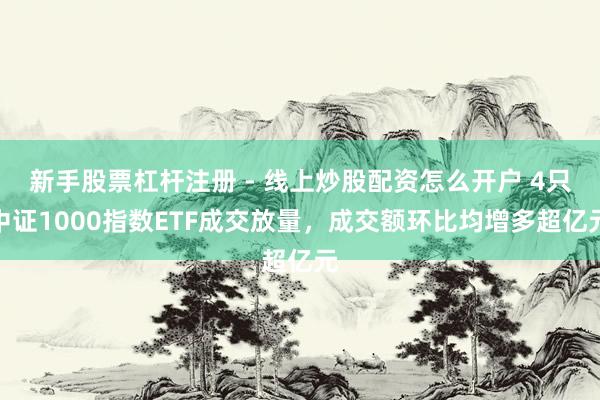 新手股票杠杆注册 - 线上炒股配资怎么开户 4只中证1000指数ETF成交放量，成交额环比均增多超亿元