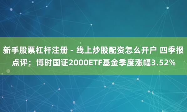 新手股票杠杆注册 - 线上炒股配资怎么开户 四季报点评：博时国证2000ETF基金季度涨幅3.52%