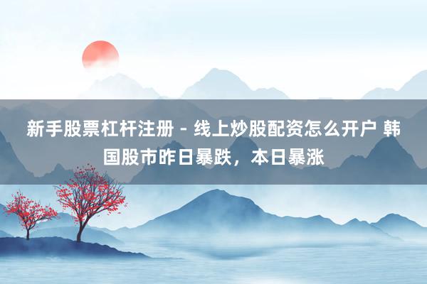 新手股票杠杆注册 - 线上炒股配资怎么开户 韩国股市昨日暴跌，本日暴涨