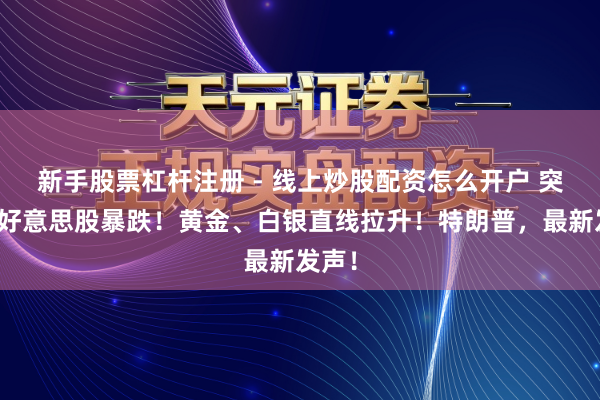 新手股票杠杆注册 - 线上炒股配资怎么开户 突变！好意思股暴跌！黄金、白银直线拉升！特朗普，最新发声！