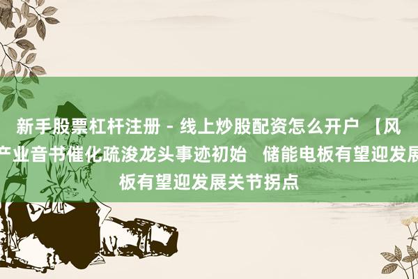 新手股票杠杆注册 - 线上炒股配资怎么开户 【风口研报】产业音书催化疏浚龙头事迹初始   储能电板有望迎发展关节拐点