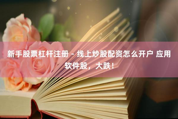 新手股票杠杆注册 - 线上炒股配资怎么开户 应用软件股，大跌！
