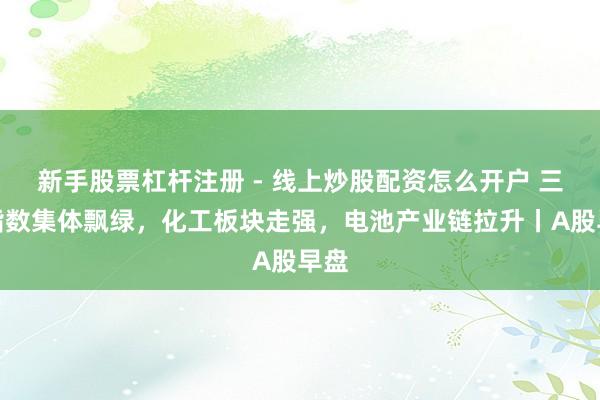 新手股票杠杆注册 - 线上炒股配资怎么开户 三大指数集体飘绿，化工板块走强，电池产业链拉升丨A股早盘