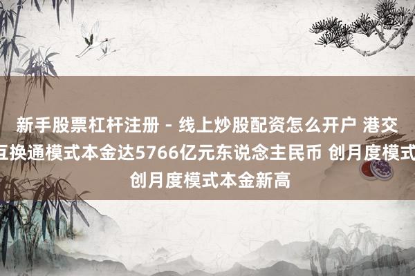 新手股票杠杆注册 - 线上炒股配资怎么开户 港交所：1月互换通模式本金达5766亿元东说念主民币 创月度模式本金新高