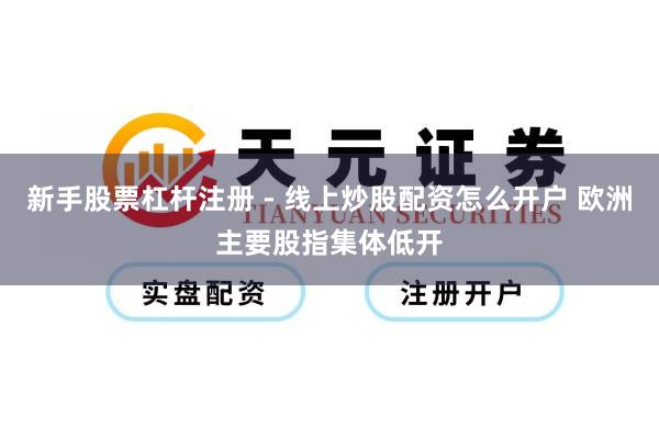 新手股票杠杆注册 - 线上炒股配资怎么开户 欧洲主要股指集体低开